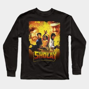 Sholays The Legendary Bollywood Western Long Sleeve T-Shirt